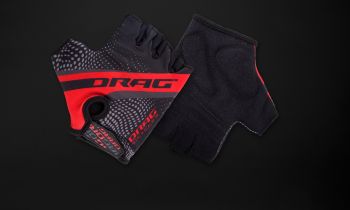 Drag Logo II Short Finger Handschuhe Lycra - black / red