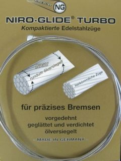 NIRO-GLIDE Bremsinnenzug-Edelstahl mit Birnennippel 800mm, Ø 1,5mm