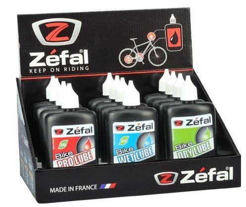 ZEFAL LUBES COUNTER DISPLAY - 4 x PRO LUBE, 4 x WET LUBE, 4 x DRY LUBE