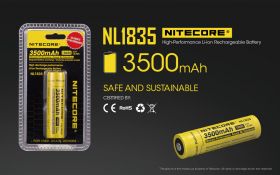 NITECORE NL1835 type 18650 Li-Ion battery 3500mAh