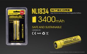 NITECORE NL1834 type 18650 Li-Ion Akku 3400mAh