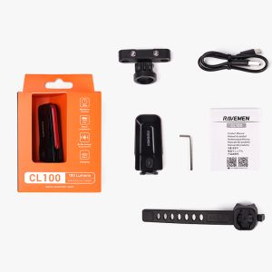 Ravemen CL100 – Kompaktes Rücklicht (100 Lumen, 300° Sichtbarkeit, Bremslicht‑Erkennung)